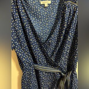 Maxi Women's Boho Blue Polka Dot Top